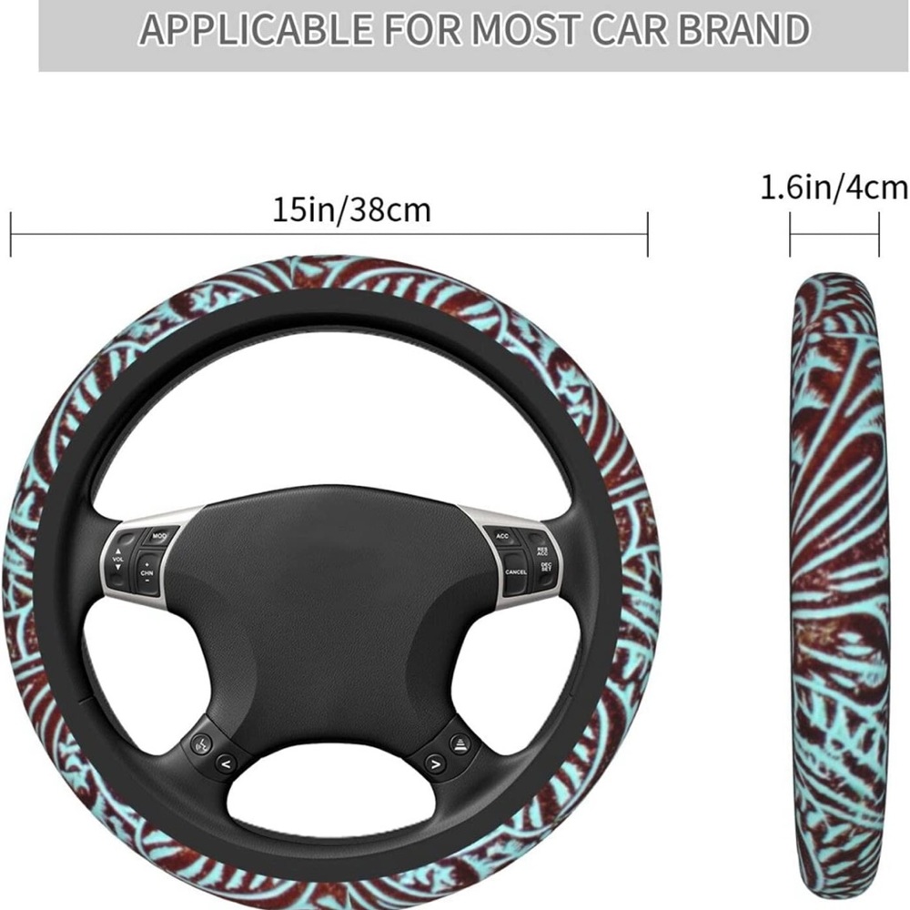 Western Turquoise Steering Wheel Cover